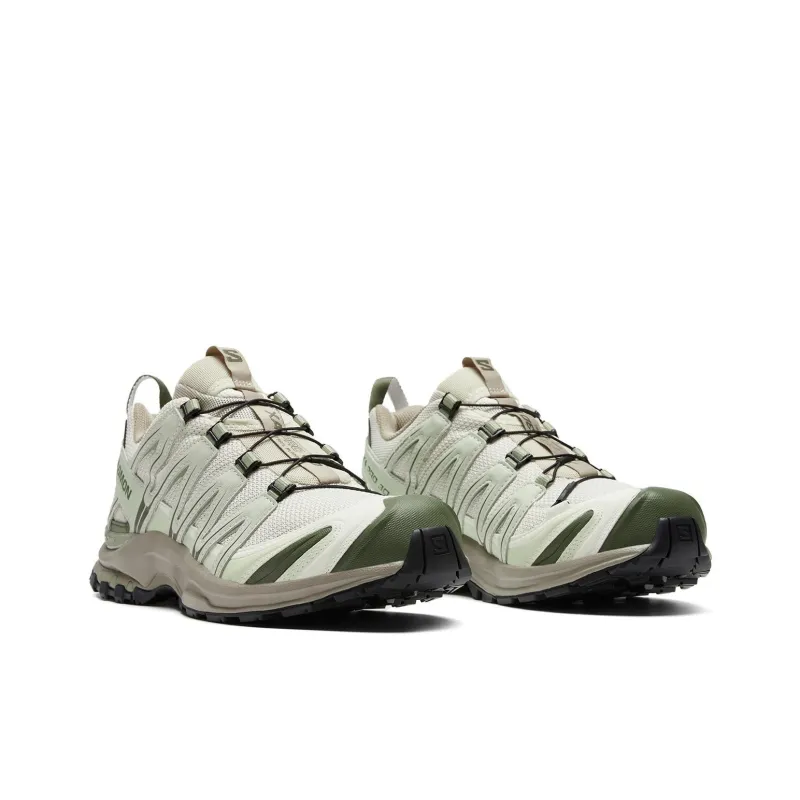SALOMON XA PRO 3D Outdoor Shoes Unisex Low Top Greige/Light Celadon Green/Pepper White-2