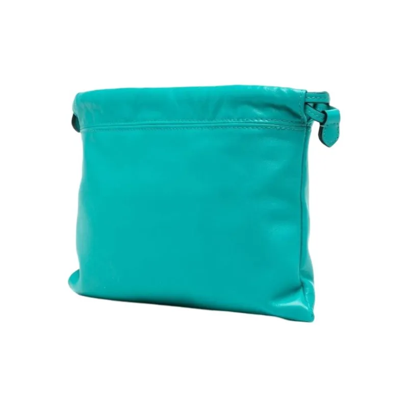 MOSCHINO Calfskin Messenger Bag Shoulder Bag Women's Turquoise-1