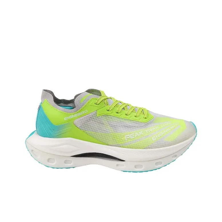 Engine Bird Low Top Ultra Critical Nitrogen Gas Base Carbon Fiber Board CPU Running Shoes Unisex Green Yellow-1