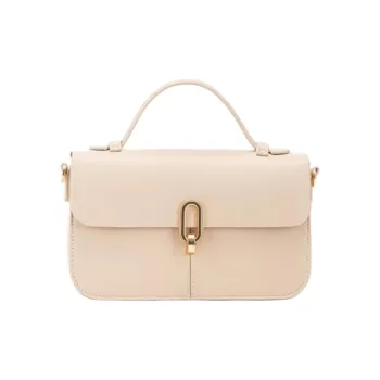 RED DRAGONFLY PU One Shoulder Crossbody Small Square Bag Handbag Medium Size Women's Ecru/Camel/Coffee