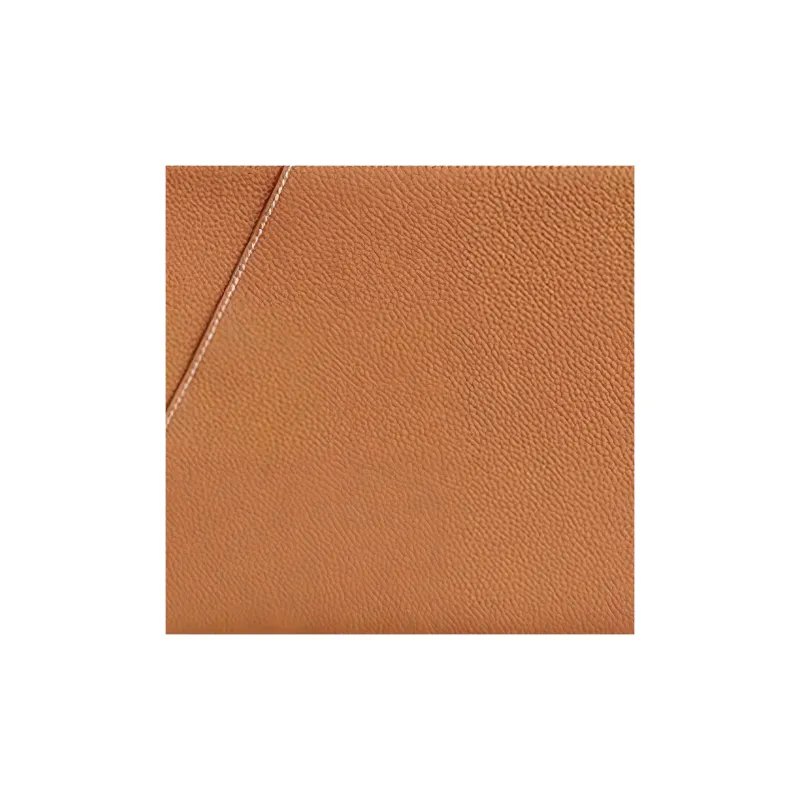 HERMES Cabavertige Togo Calfskin Clutch Regular Men's 21 Naturel-Sable Light Tea Brown-4