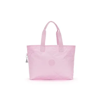 Kipling Polyamide Shoulder Bag Large Size Women's Glow in The Dark Cotton Filled Pink Purple