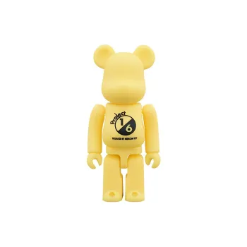 BE@RBRICK RUBBER COATING Yellow Hang Tag Box 100% 7cm