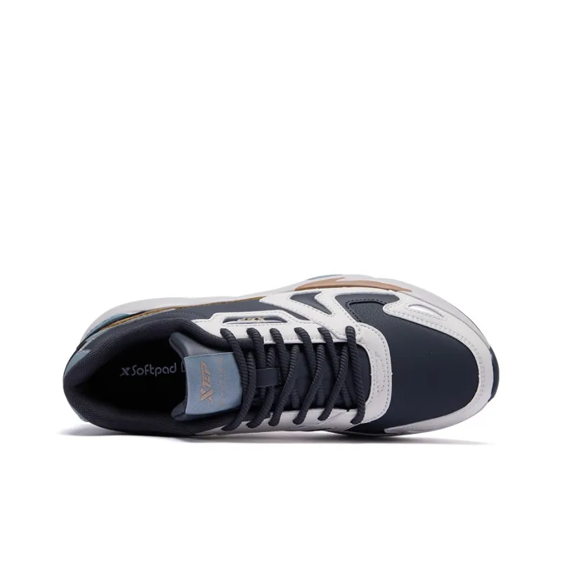 XTEP Cushioning, Abrasion Resistant, Slip Resistant Low Top Chunky Sneakers Men's Gray Black Brown-2