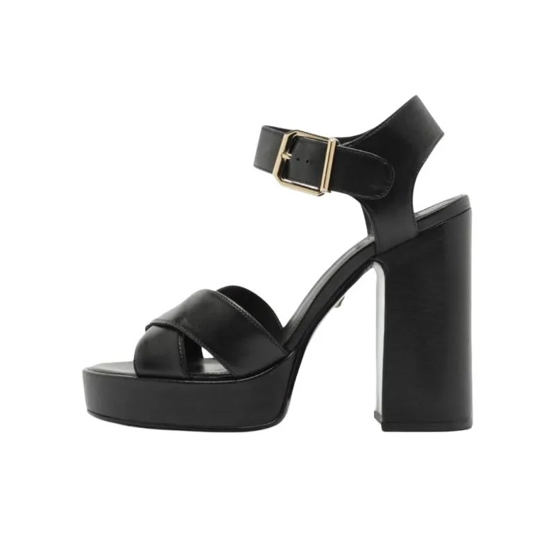 Schutz Strap Sandals 13cm Women's Black-0