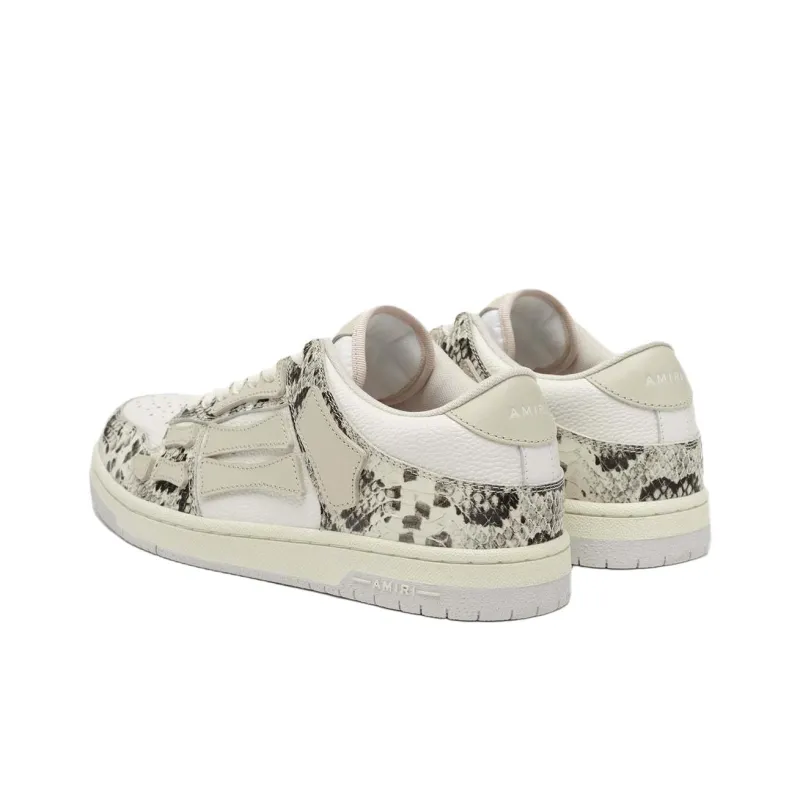 AMIRI Skel Top Low Low Top Skateboard Shoes Men's White Gray-4