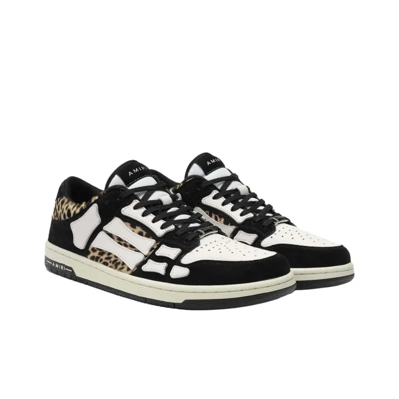 AMIRI Skel Top Low Top Skateboard Shoes Men's Leopard Print-2