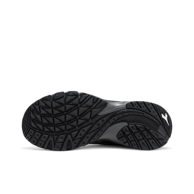 Diadora Cushioned Wear Resistant Breathable Low Top Running Shoes Unisex Black-4