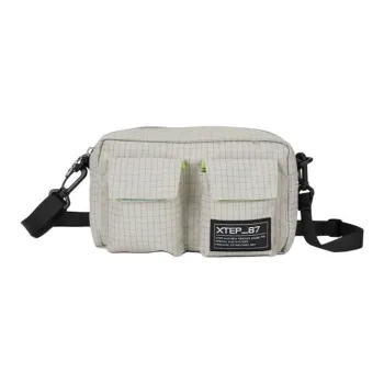 XTEP Fabric Crossbody Bag Shoulder Bag Unisex Gray/Black