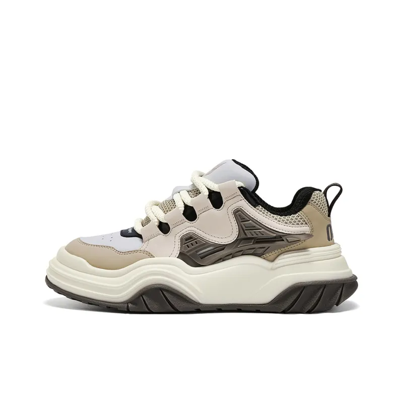 OGR Wave Rider Skateboard Shoes Unisex Low Top White Brown-0