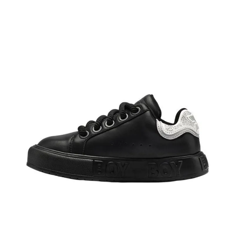 Boy London Wear Resistant Low Top Skateboard Shoes Unisex Black-0