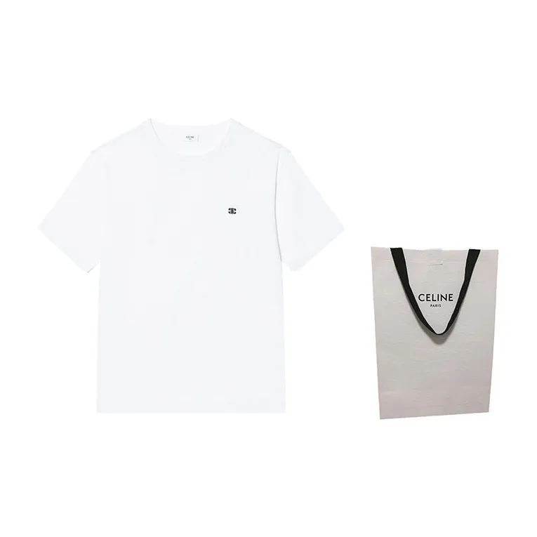 CELINE Triomphe Motif Embroidered Loose Fit T Shirt-8