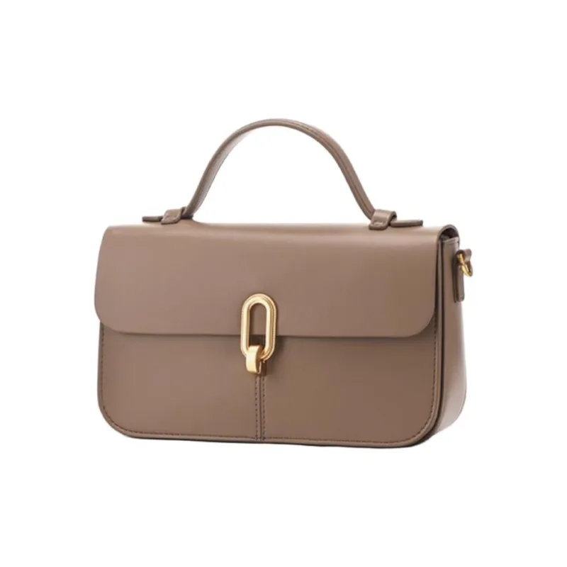 RED DRAGONFLY PU One Shoulder Crossbody Small Square Bag Handbag Medium Size Women's Ecru/Camel/Coffee-7