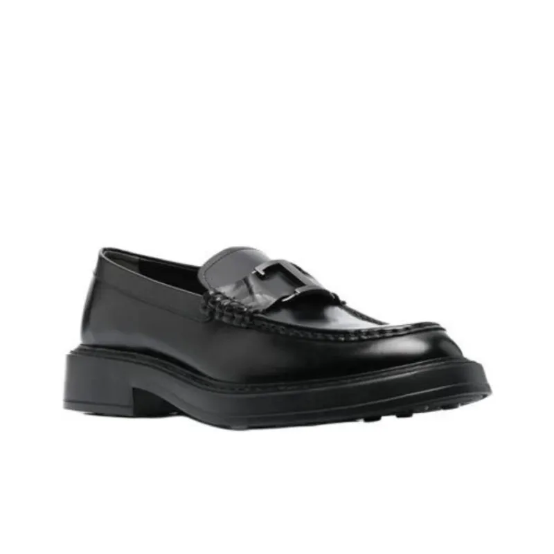 TOD'S Logo Plaque Slip On Loafers-2