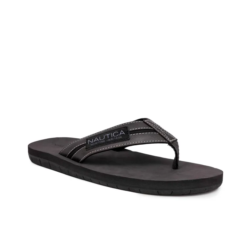 NAUTICA Odor-Resistant Abrasion-Resistant Slip-Resistant Flip Flops Unisex Light Blue-3