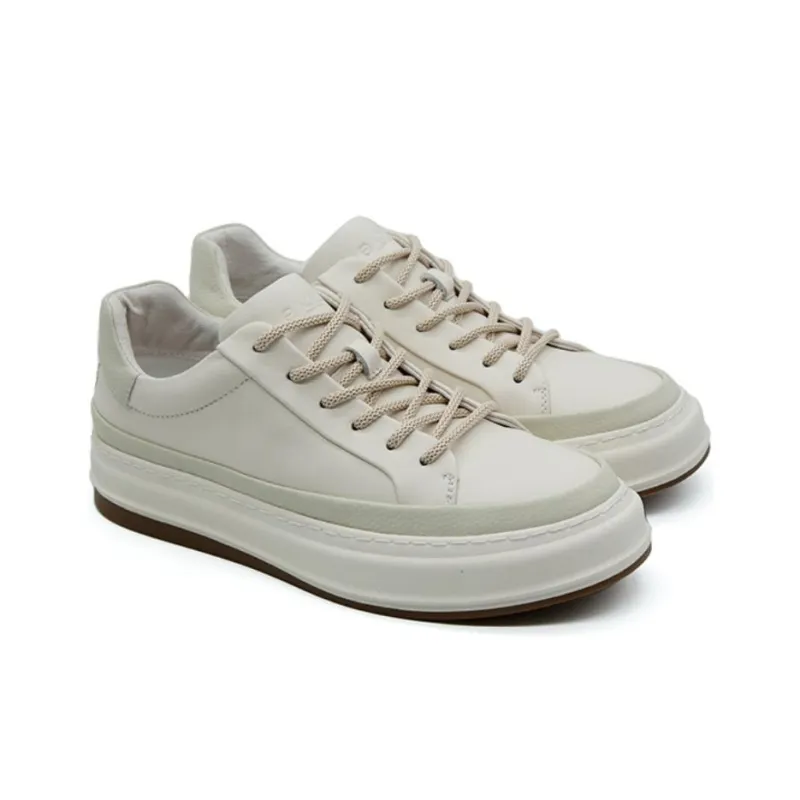 Auron Anti Slip And Wear Resistant Breathable Low Top Skateboard Shoes Men's White-1
