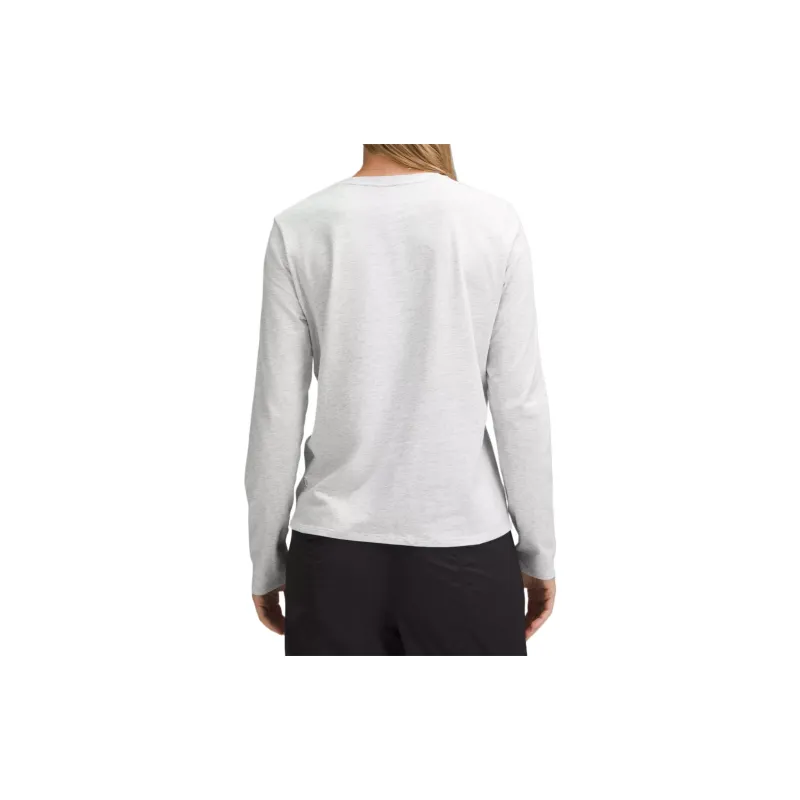 Lululemon Organic CottonCrewneck Regular T Shirt Women's Gray-1