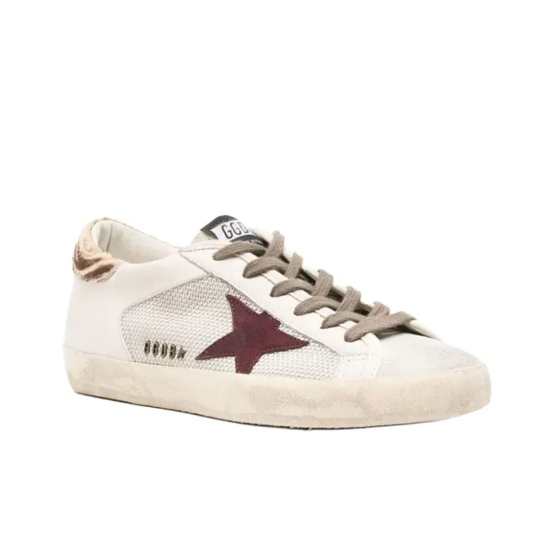 Golden Goose Super Star Low Top Skateboard Shoes Women's Beige-2
