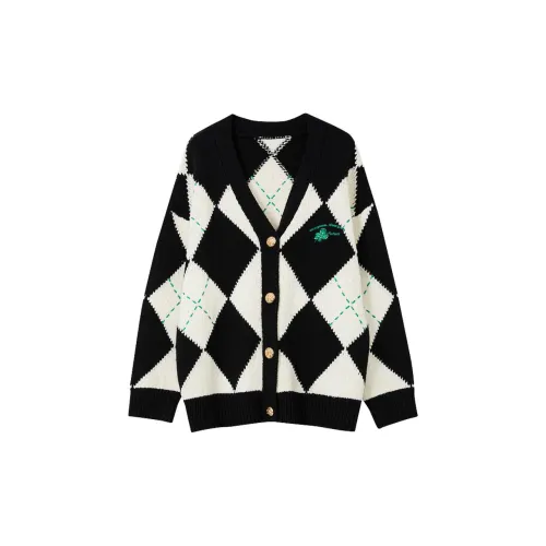 H'S Sweaters Women's Black/White Plaid