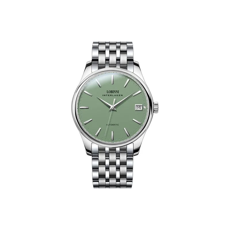 LOBINNI L Mechanical Movement Cowhide Strap Watch Women's Watch White Dial-30