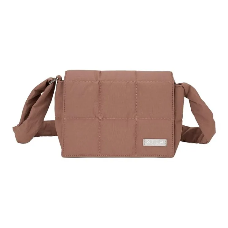XTEP Fabric Crossbody Bag Shoulder Bag Unisex Brown/Russet Red/Black-3