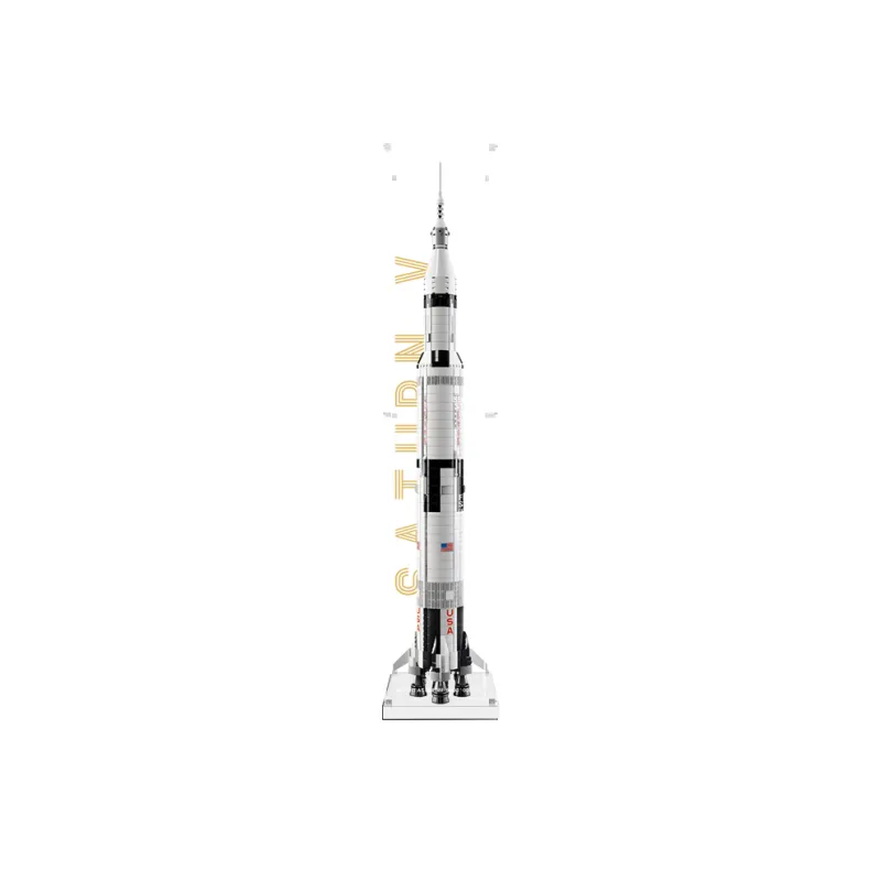 LIGHT YOUR BRICKS LeYiYi Hundred Compatibility Building Block 92176 Rocket Storage Box Model Accessories-3