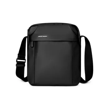 PIERRE CARDIN Fabric Crossbody Bag Men's Black