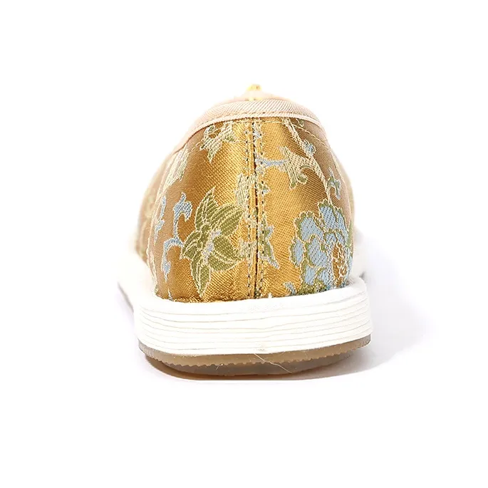 Old Meihua Casual Single Shoes Women's Gold-3