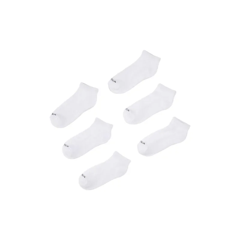 NAUTICA Athletic Core Ankle Socks Unisex 6 Pack White-0