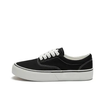 Dafu Leaps Forward Anti Slip Wear Resistant Low Top Canvas Shoes Unisex Midnight Black