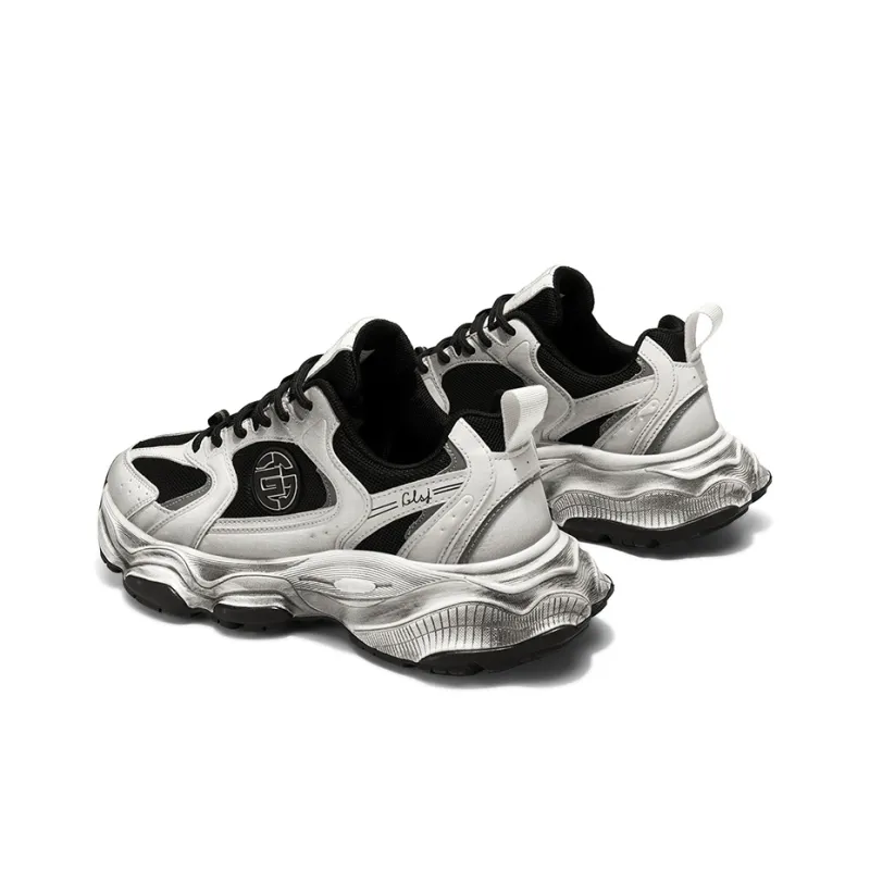 GONGLANGSHIJIA Slip Resistant Low Top Chunky Sneakers Men's-12
