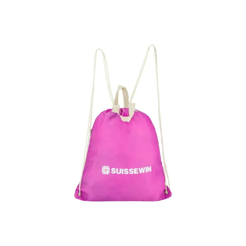 SUISSEWIN Polyester Backpack Unisex Green/Rose Red-4