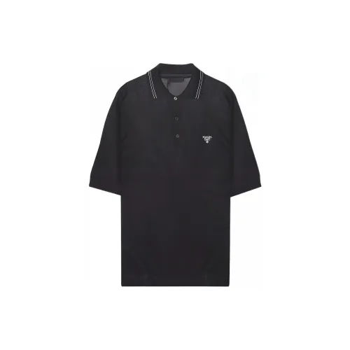 PRADA Polo Shirts Men Black