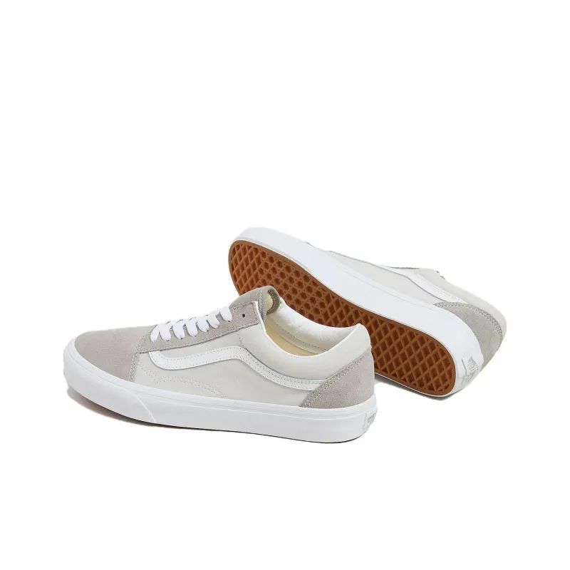 Vans Old Skool Anti-Slip Wear-Resistant Low-Top Skateboard Shoes Unisex Gray White-4