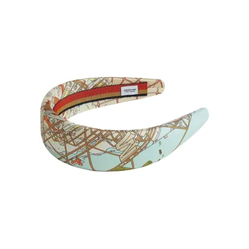HERMES Silk Headbands Women's Blue