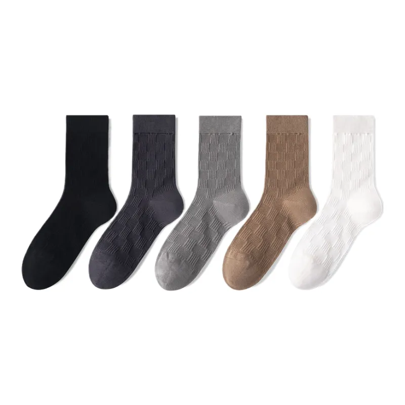 Lan Miao Mid Calf Socks Men's 5 Pack-0