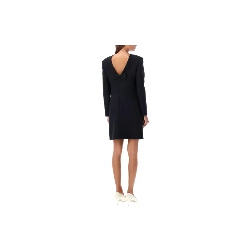 Valentino Mock Neck Bow Detailed Mini Dress-1