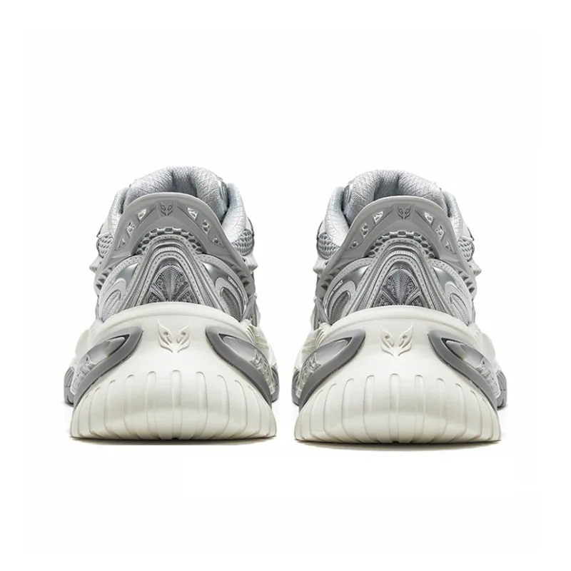 OGR Height Increasing Rebound Low Top Running Shoes Unisex Liquid Metallic Silver-3