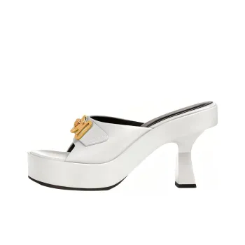 VERSACE MEDUSA BIGGIE Series Slide Slippers Women's White