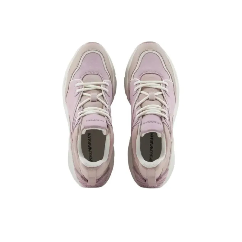 EMPORIO ARMANI Low Top Chunky Sneakers Women's Pink-3