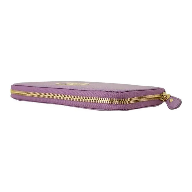 FERRAGAMO Leather Wallet Women's Purple-2