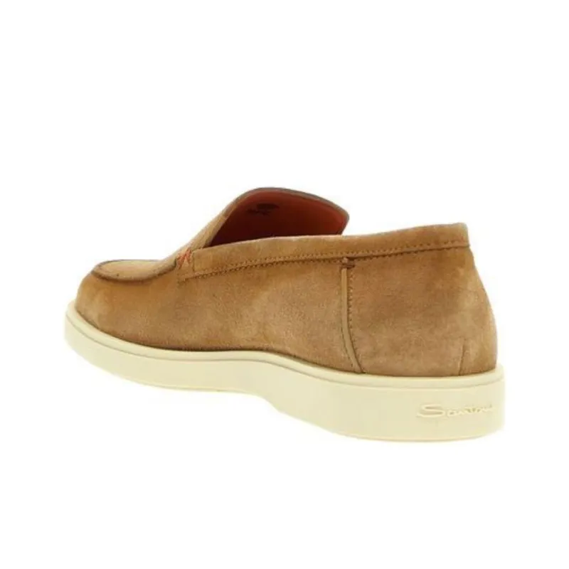 Santoni Almond Toe Slip On Loafers-4
