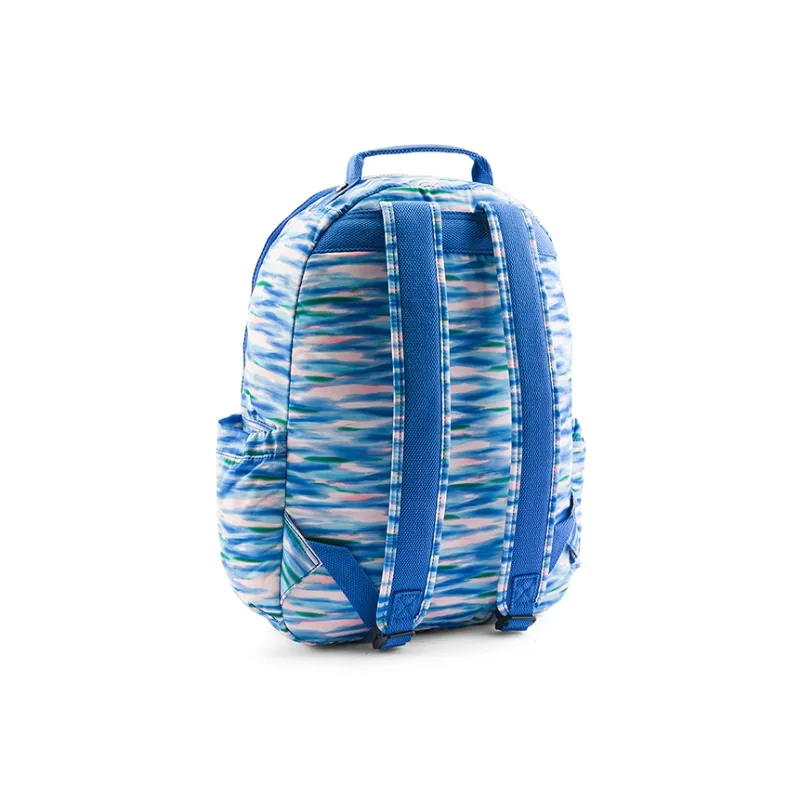 Kipling Polyester Backpack Unisex Diluted Blue Pink Print-2