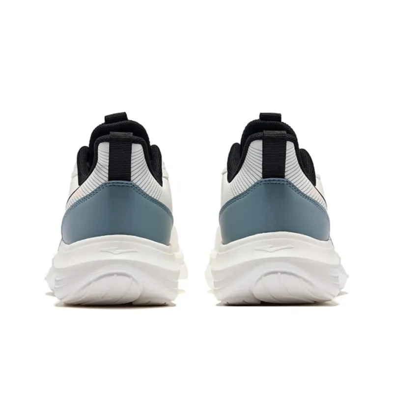 Erke Cushioning Rebound Low-Top Running Shoes Men's Microcrystal White Cyan-3
