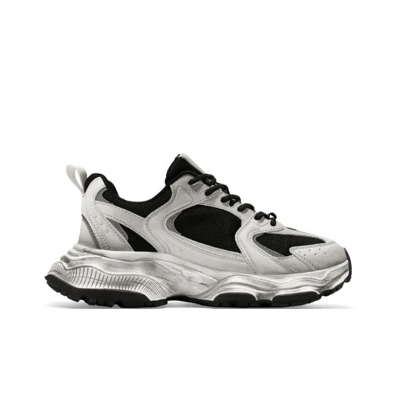GONGLANGSHIJIA Slip Resistant Low Top Chunky Sneakers Men's-8