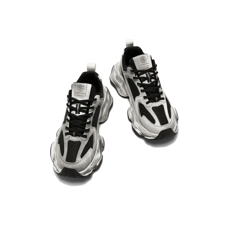 GONGLANGSHIJIA Slip Resistant Low Top Chunky Sneakers Men's-11