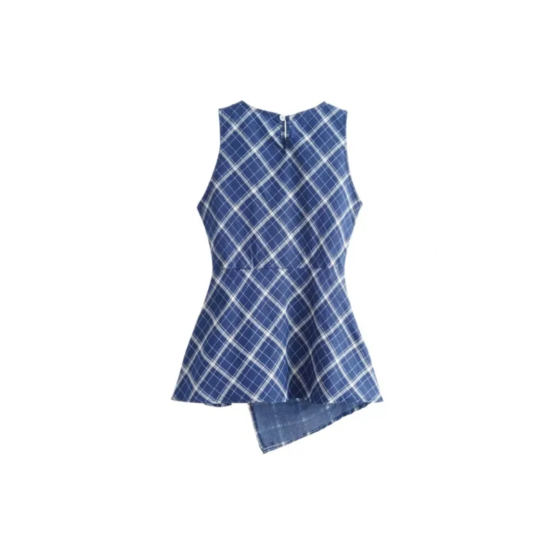 JOSR Sleeveless Dress Women's Plaid-1