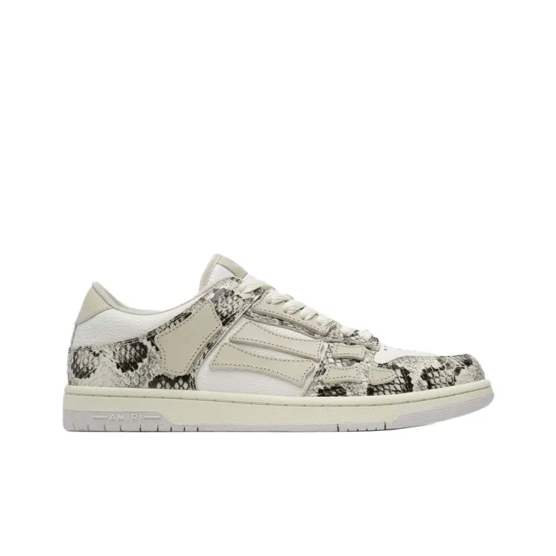 AMIRI Skel Top Low Low Top Skateboard Shoes Men's White Gray-1