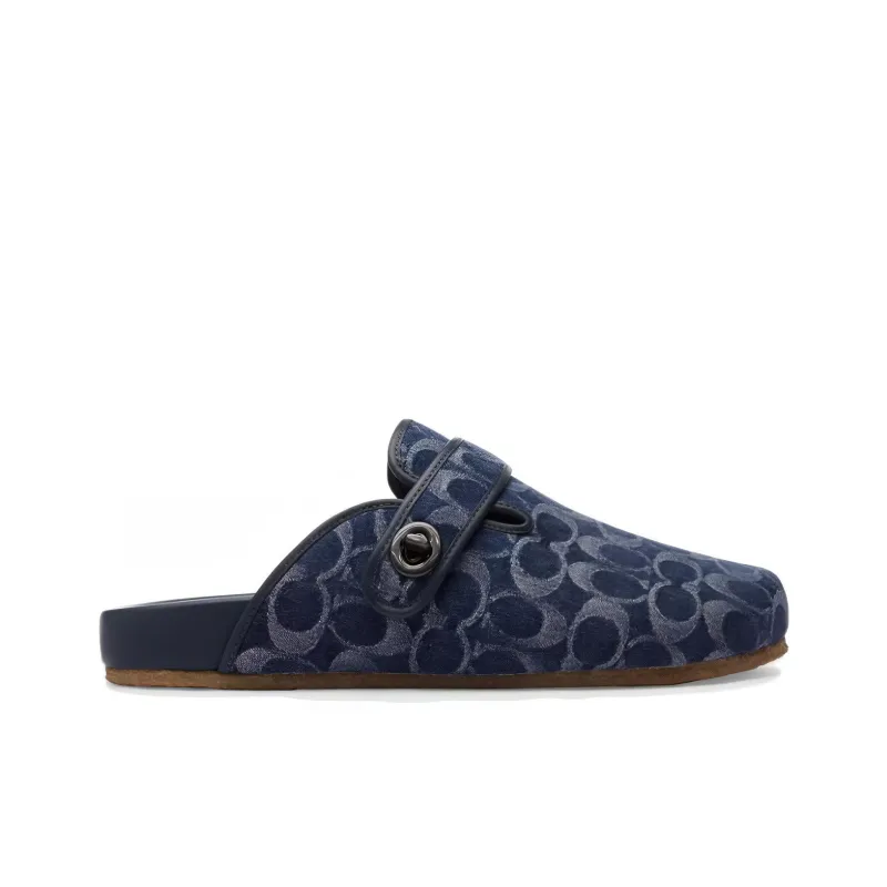 COACH Blake Wrap toe Slippers Men's Blue-1