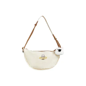 The Green Party Polyester Crossbody Bag Unisex Khaki/Light Cyan